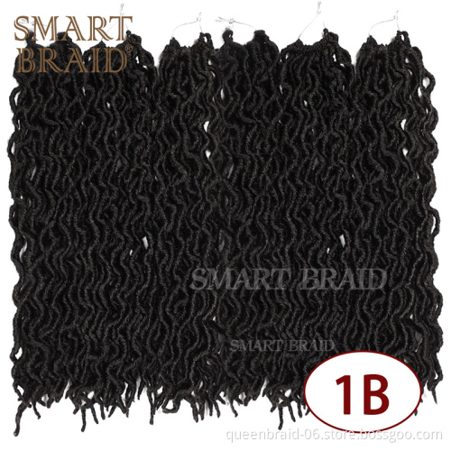 Gypsy Synthetic locs CrochetHair 18'' Ombre Synthetic Braiding Hair Wavy Dreadlocks Crochet Braids Curly Wavy Crochet Braid